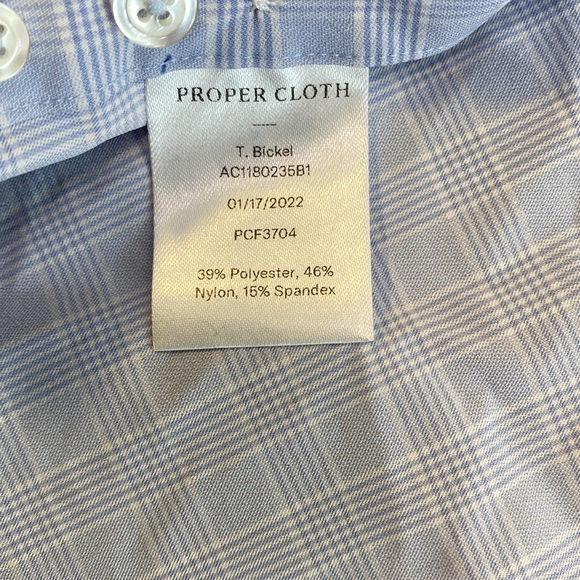 The Oxford Proper Cloth Plaid Button Down Long Sleeve Shirt, Men's 2XL - Picture 5 of 8